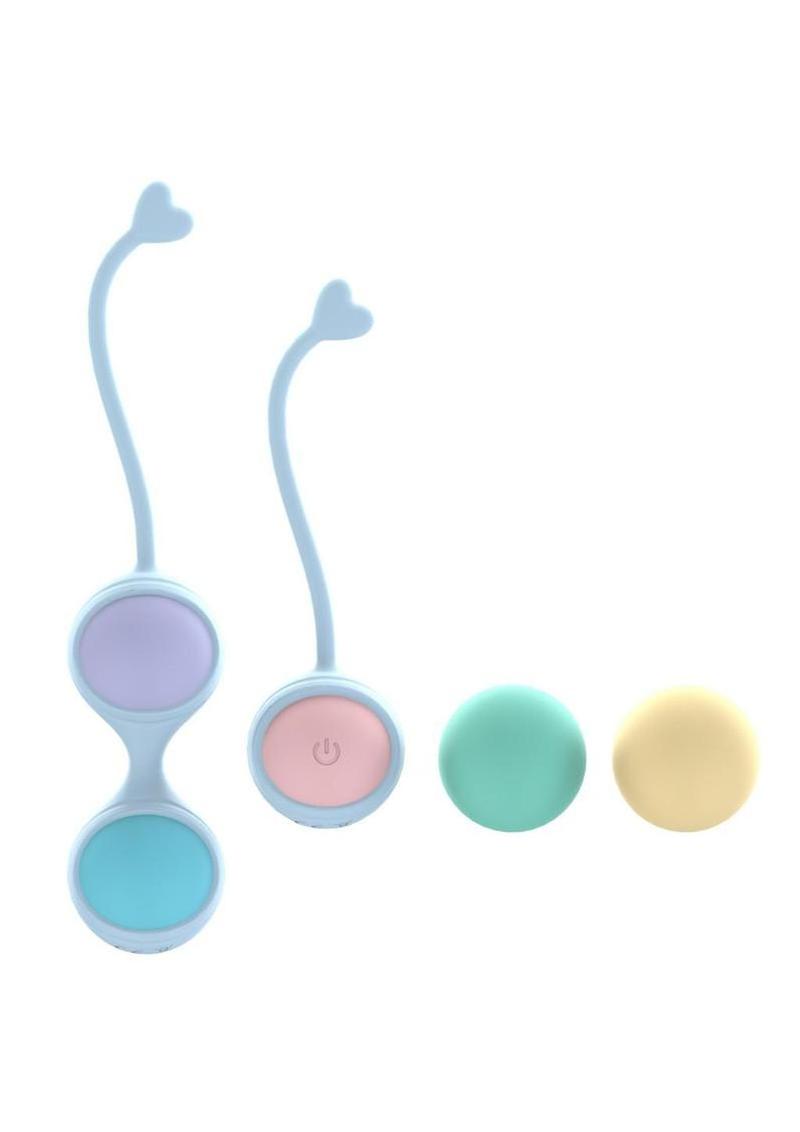 Loveline Pelvifit 10 Function Vibrating Interchangeable Rechargeable Silicone Strength Weighted Kegel Kit
