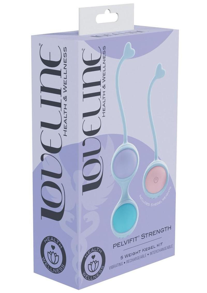 Loveline Pelvifit 10 Function Vibrating Interchangeable Rechargeable Silicone Strength Weighted Kegel Kit