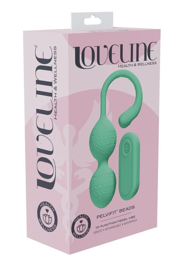 Loveline Pelvifit Beads 10 Function Vibrating Rechargeable Silicone Kegel Vibe with Remote Control