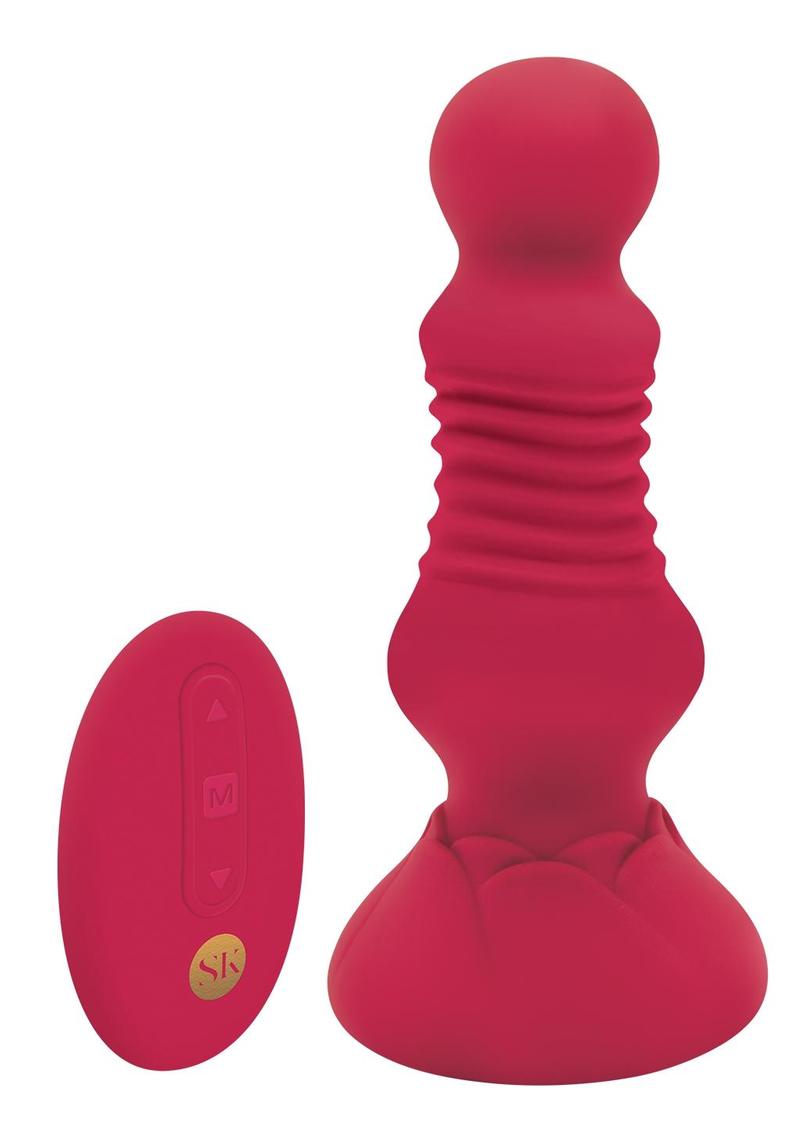 Remote Contrl Thrusting Rosebud Buttplug